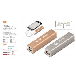 Aluminium, lithium polymer battery, Includes white 2-in-1 micro cable, Capacity 2200MAH, Input current 5V/900mA, Output current5V/1A, For battery back-up with an elegant, executive appearance, look no further than our Odeon Exec 2200mAh Power Bank.