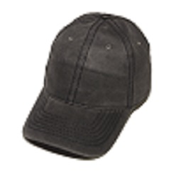 Oil skin cap with new oil skin fabric, 4 needle stitch twill sweatband and metal eyelets, pre-curved peak and metal buckle