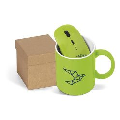 Includes presentation box with computer mouse, and 330ml mug