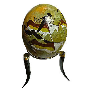 Giftwrap presents an Ostrich egg shells that have been hand painted. The eggs are cleaned and bleached properly before painting. They are then varnished for durability and shine. There are different scenes painted on ostrich eggs. The scenes include a village, bushman scene, and an ostrich. It is a good gift for people who love adventures and exploring. With the help of art, the egg is given a multi-dimensional appearance rather than flat. 