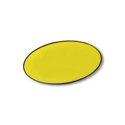 Oval Name Badge With Magnet (Black ABS)