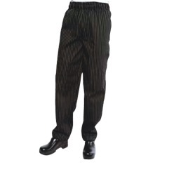 Pin Stripe Basic Baggy Pants Poly Cotton with elastic waist Tapered Legs Small to XX Large
