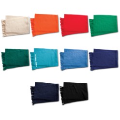 Finish off your winter look with a comfy and colourful double sided anti-pill polar fleece scarf. 240Gsm, 100% polyester, polar fleece.