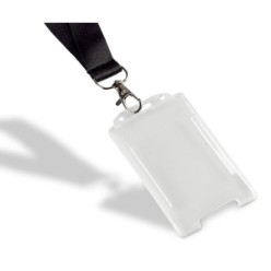 Clear rigid plastic, For maximum card size 8.5cm x 5.3cm