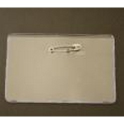 Clear Semi-Rigid PVC card holder with pin only, Large - card insert size 100mm x65mm. You can select a semi-rigid PVC card holder that comes with pin only. this card holder has a dimension of 100mm x 65mm and is just perfect to hold small and large cards. This can be the best bet for those who are always on the move trying to promote their brand of business and retain the cards of others, efficiently and effectively. You can now keep business cards with great ease and not worry about losing them....