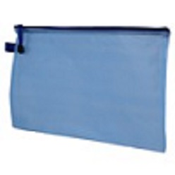 PVC mesh document holder holds A4 documents with zip puller and made of PVC material