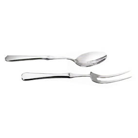 Stainless steel 'Panache' Salad Server Set with large fork and spoon, in presentation box