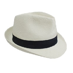 Woven Straw Hat, Black cotton Band, sweat band