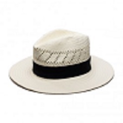 Panama hat made from straw with removeable band