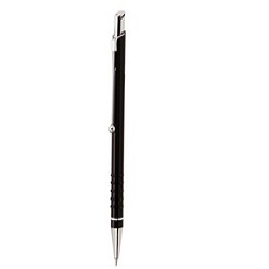 Twist action metal ball pen, with black ink, supplied in gift box
