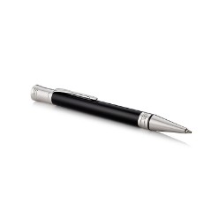 Black Chrome Trim - Ballpoint Pen - Medium Nib - Black Ink
