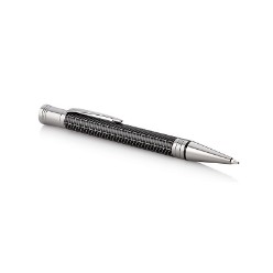 P/Black Chevron Chrome Trim - Ballpoint Pen - Medium Nib - Black Ink