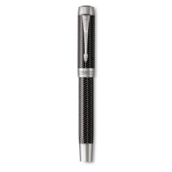 Parker Duofold Fountain Pen-Prestige Black Chevron CT