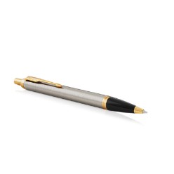 Metal Gold Trim - Ballpoint Pen - Medium Nib - Blue Ink