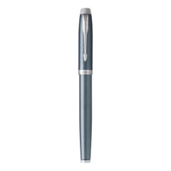LB Grey Chrome Trim - Fountain Pen - Medium Nib - Blue Ink