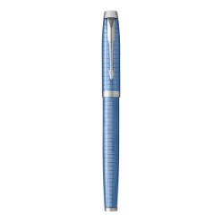 Blue Chrome Trim - Fountain Pen - Medium Nib - Blue Ink