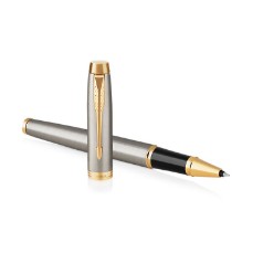 Metal Gold Trim - Rollerball Pen - Fine Nib - Black Ink