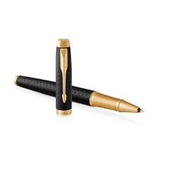 B/G Gold Trim - Rollerball Pen - Fine Nib - Black Ink