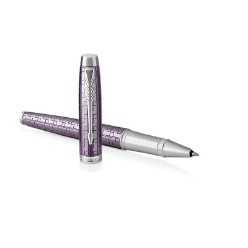 Violet Chrome Trim - Rollerball Pen - Fine Nib - Black Ink
