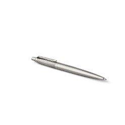 Diagonal Chrome Trim - Ballpoint Pen - Medium Nib - Blue Ink