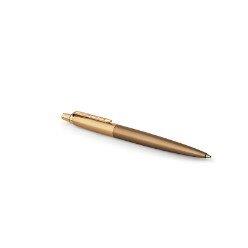 PWE Brushed Gold Ballpoint Pen - Medium Nib - Blue Ink