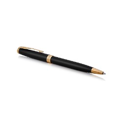 Black Gold Trim - Ballpoint Pen - Medium Nib - Black Ink