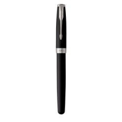 Blk Chrome Trim - Fountain Pen - Medium S/S Nib - Black Ink