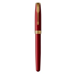 Gold Trim - Fountain Pen - Medium 18k Gold Nib - Black Ink