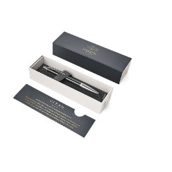 Parker Urban Ballpoint Pen-Premium Ebony Metal Chiselled CT