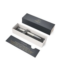 Parker Urban Ballpoint Pen-Premium Pearl Metal Chiselled CT