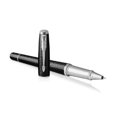 Metal C/Chrome Trim - Rollerball Pen - Fine Nib - Black Ink