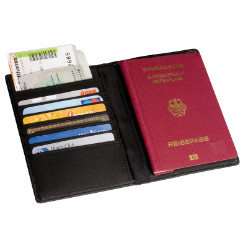 Passport wallet made from the finest Nappa leather - supplied in a gift box.