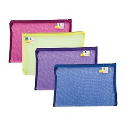This is a Pencil Case Mesh Colours A4 Asstd that is both durable and customizable with your company logo or custom picture.