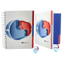 A5 Spiral notebook with 150 pages with dividers, material PVC and 80gsm inner bond