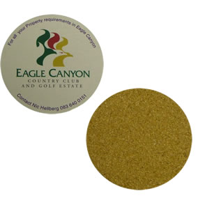 Available in all colors and measuring 95mm, the personalized cork coaster round is a durable cork coaster with a cork backing. The coaster is available in two shapes, namely round and square and since it is available in all colors, users can choose their pick accordingly. Moreover, Giftwrap also offers you the opportunity of branding the coasters as you like. Lastly, these rounded coasters have been manufactured in South Africa.