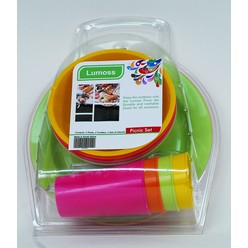 A Picnic set in clam pack that is available in various colours that can be customised with Printing with your logo and other methods.