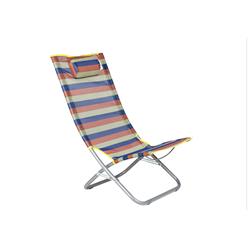 Picnic steel beach chair (high back), size 78 x 54 x 91cm, 24mm steel tube zinc paint coated with cushion, textaline fabric, min qty per order 6