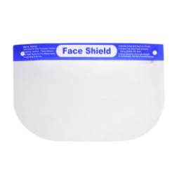 Plastic Protective Anti-Splash Face Shield designed to protect the user from direct splash and particles. Foam pad for comfort and elastic band for a one size fits most fit.