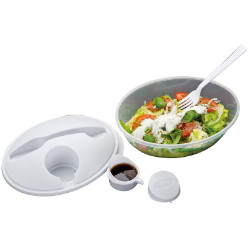 With a capacity of 1300ml. Features an integrated sauce cup (50ml) and a plastic fork.