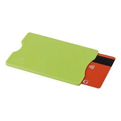 Plastic card holder, protects against cloning