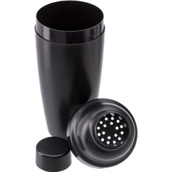Plastic cocktail shaker, features: 3-piece plastic cocktail shaker, 550ml cup, 1x cup with sieve, 1x lid