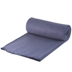 Polar fleece blanket: 200g polar fleece, stitched trimmed edging, smooth texture