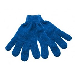 Polar fleece gloves with elastic for easy fit, 260g
