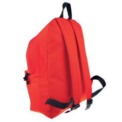 with 2 zip compartments and padded shoulder straps.