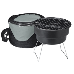 Portable Braai - Cooler set: 23cm top grilling area, Grill/cooler bag carrying case, PEVA lining, Insulated cooler bag, rubber carry handle, adjustable/removable shoulder strap, Durable 600D exterior