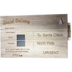 Postcard to Santa wood