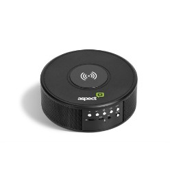 ABS FM radio alarm clock LED screen, supports playback from smartphones, tablets or most other Bluetooth compatible audio devices, TF card function non-integrated 3.5mm audio input cable included internal, rechargeable lithium ion battery recharges via USB cable ( included ) built-in microphone supports call pick-up