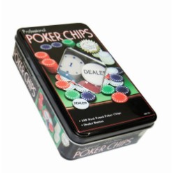Play TEXAS HOLD'EM POKER – 100 Dual-Toned Poker Chips – Dealer Button