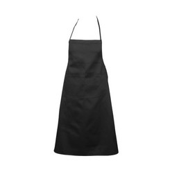 Apron with front bib, front patch pocket, back ties, locally manufactured, weight 200gsm, 80/20 polycotton twill