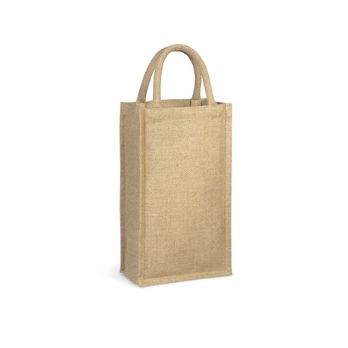You are going to love this reusable, eco-friendly, customisable wine bottle holder to carry a couple of wine bottles safely. The sturdy wine tote is made of laminated jute and offers an environmentally conscious and elegant way of presenting wines to your friends, clients and employees. Thanks to the simplistic design, recipients would use it often, showing off your brand each time they reach for this practical tote.